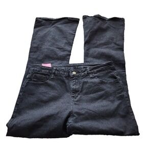 Tengfu NWT Womens Bootcut Jeans Size 16 Black Denim Stretch 5 Pocket Pants NEW